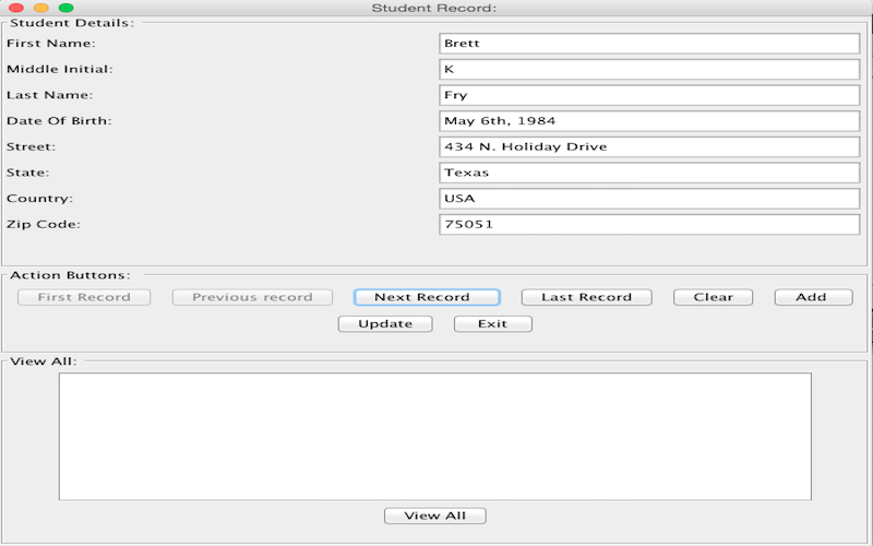 Java GUI Application