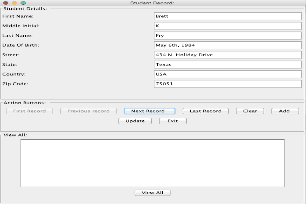Java GUI Application